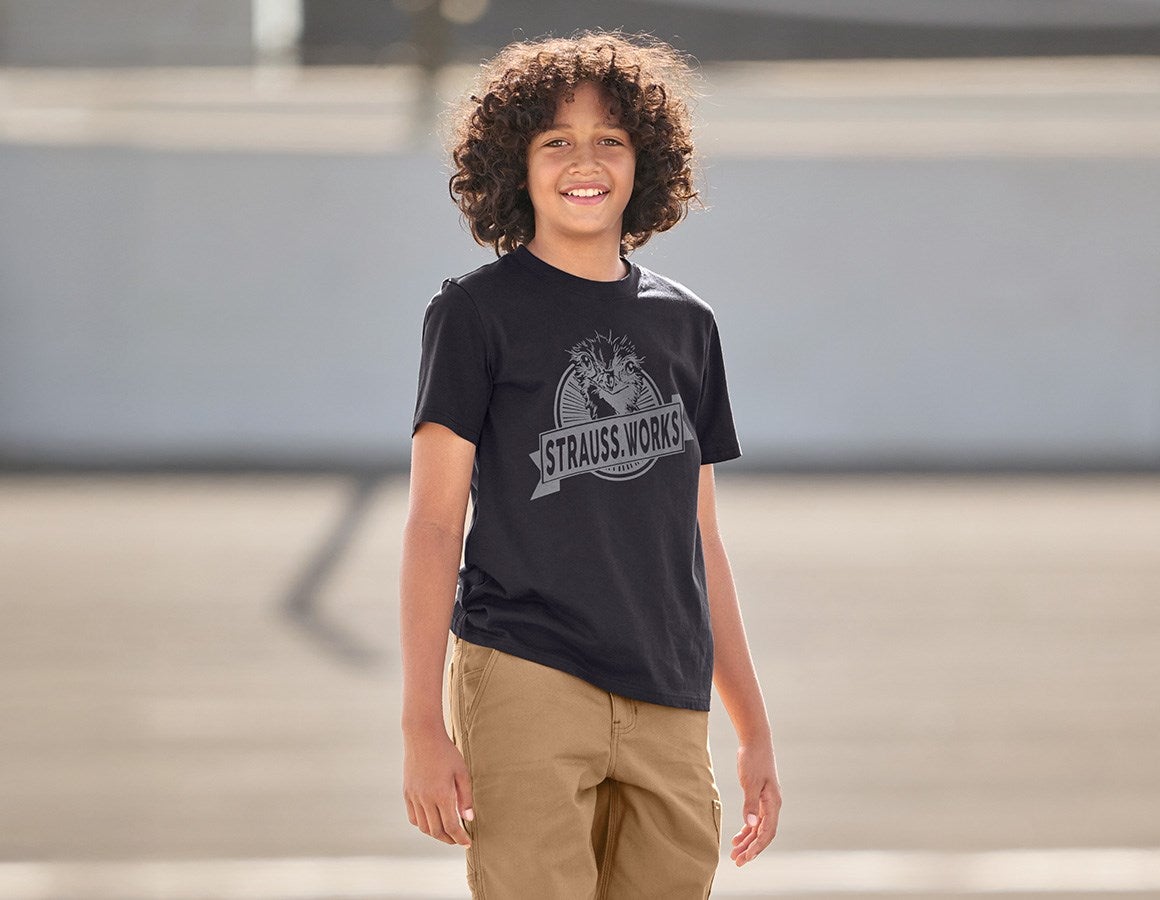 Main action image T-shirt e.s.iconic works, children's black