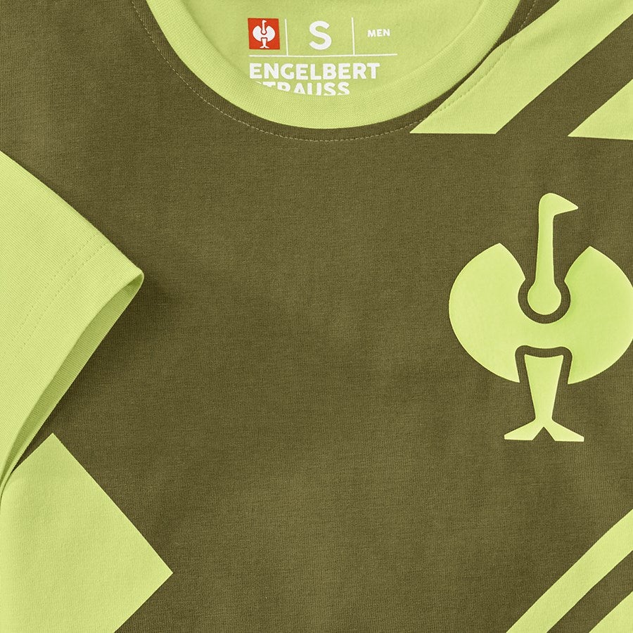 Detailed image T-Shirt e.s.trail graphic junipergreen/limegreen