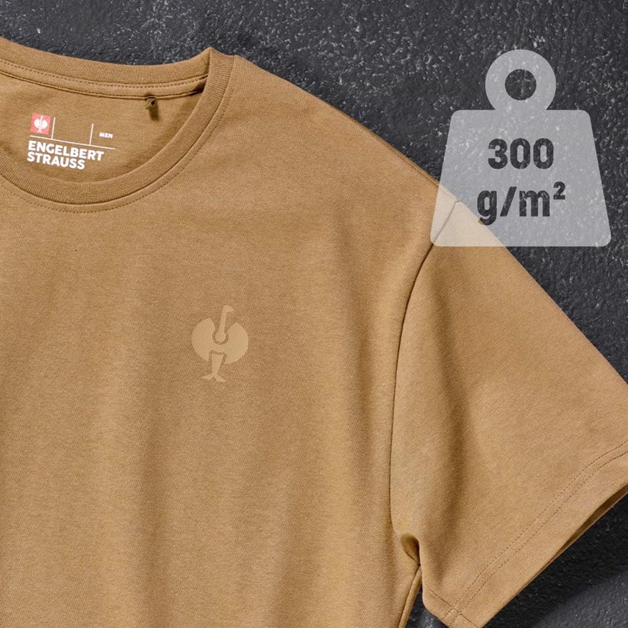 Detailed image T-shirt heavy e.s.iconic almondbrown