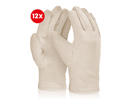 Primary image Jersey gloves, pack of 12 white