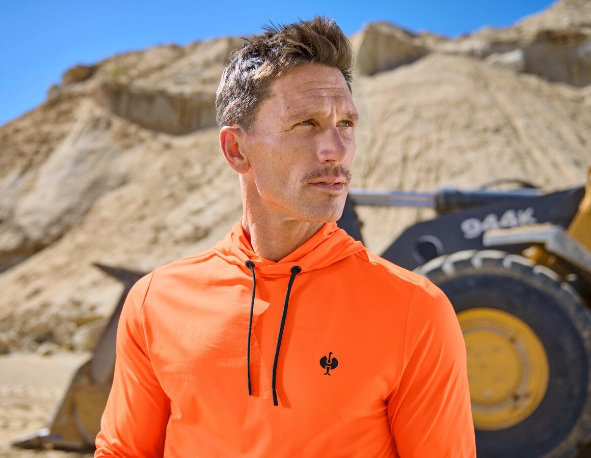 Additional image 2 Visibility function. hoody-longsleeve UV e.s.trail high-vis orange/black