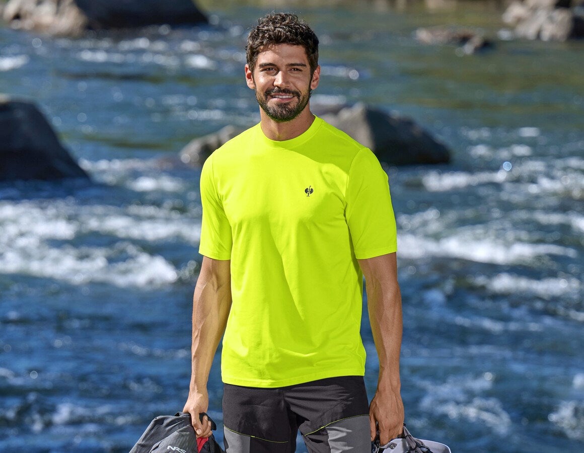 Main action image Visibility functional T-shirt UV e.s.trail high-vis yellow/black