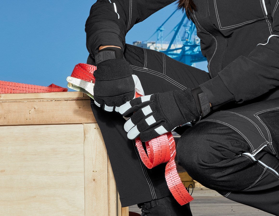 Main action image Full leather assembly gloves Ice 7