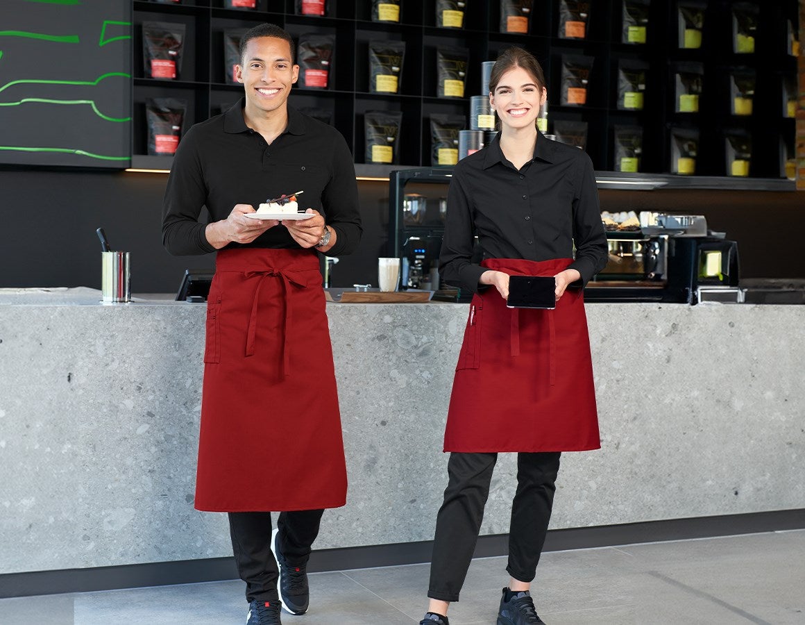 Additional image 1 Mid-Length Apron red/black
