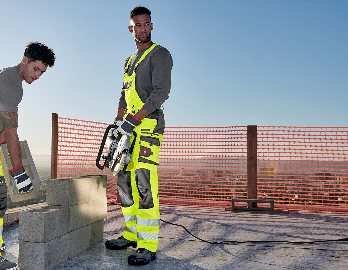 Main action image High-vis bib & brace e.s.motion high-vis yellow/anthracite