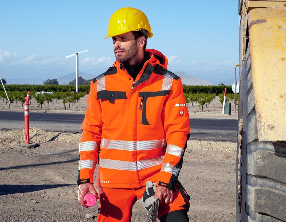 Main action image High-vis softshell jacket e.s.motion high-vis orange/anthracite