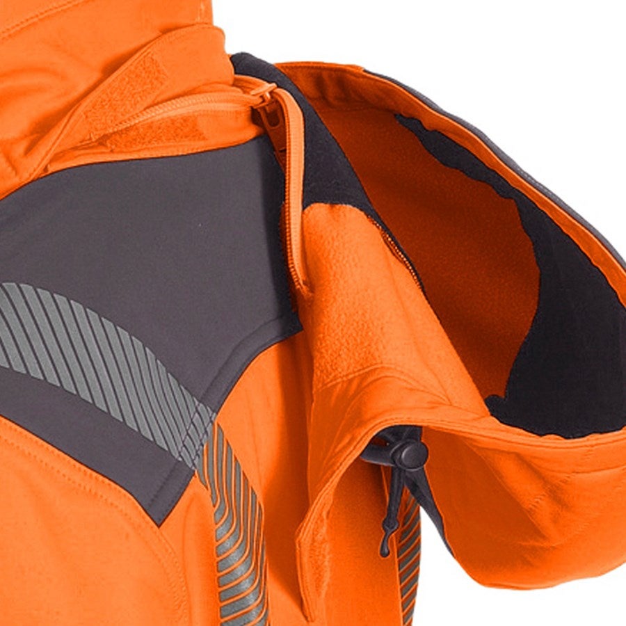 Detailed image High-vis softshell jacket e.s.motion high-vis orange/anthracite
