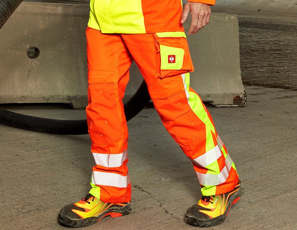 Main action image High-vis trousers e.s.motion 2020 winter high-vis orange/high-vis yellow