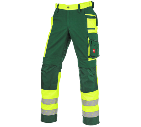 Primary image High-vis trousers e.s.motion 24/7 green/high-vis yellow