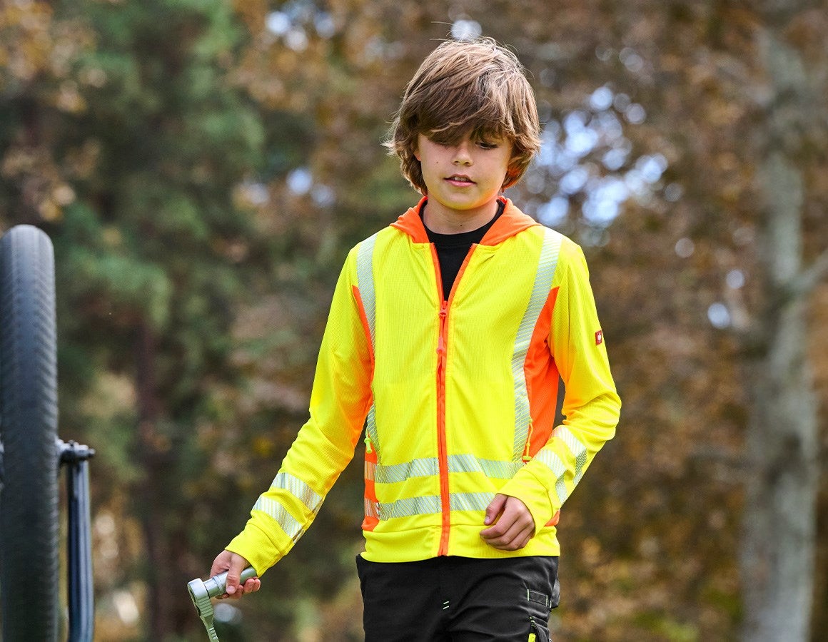 Main action image High-vis functio. hooded jacket e.s.motion2020, c. high-vis yellow/high-vis orange