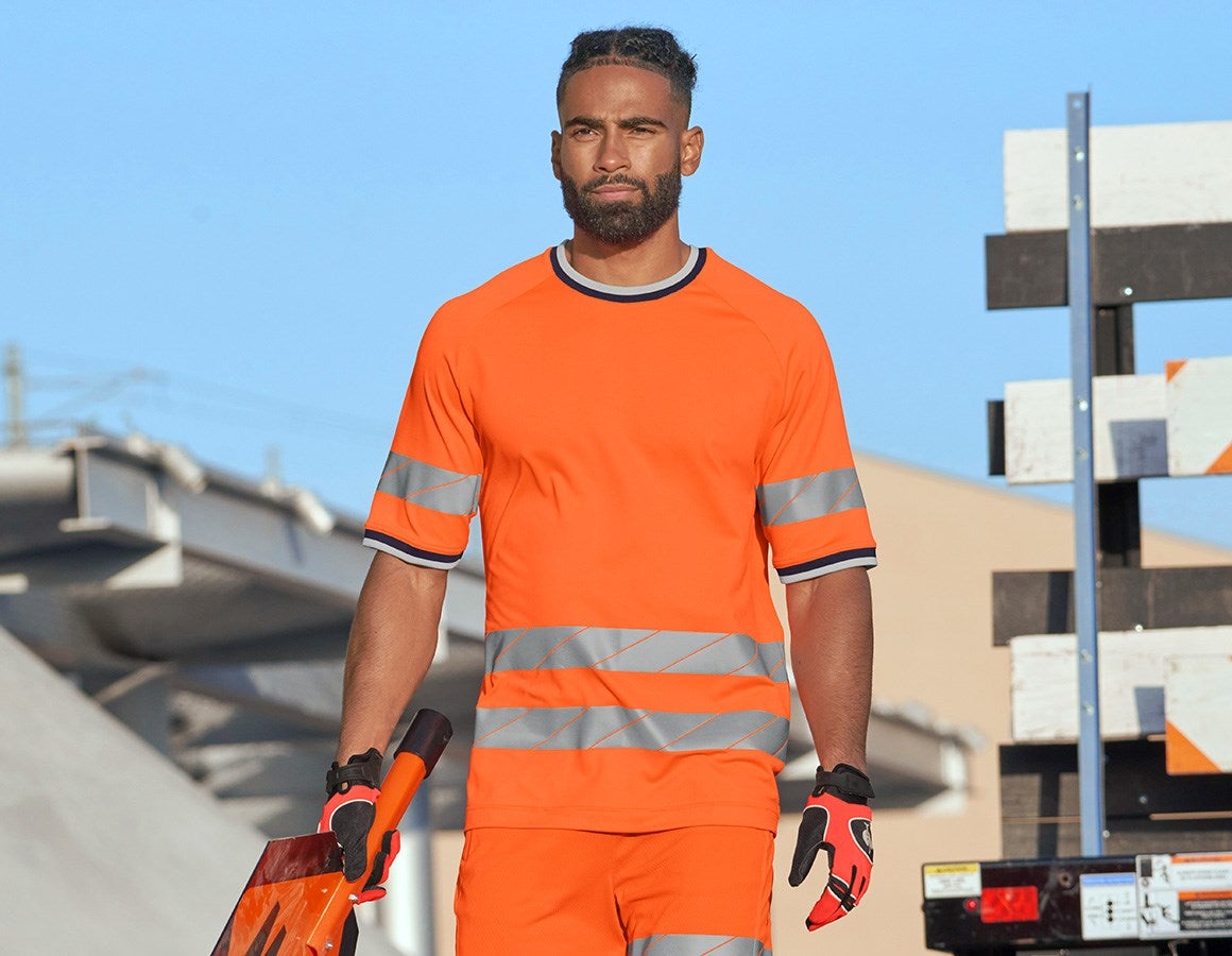 Main action image High-vis functional t-shirt e.s.ambition high-vis orange/navy