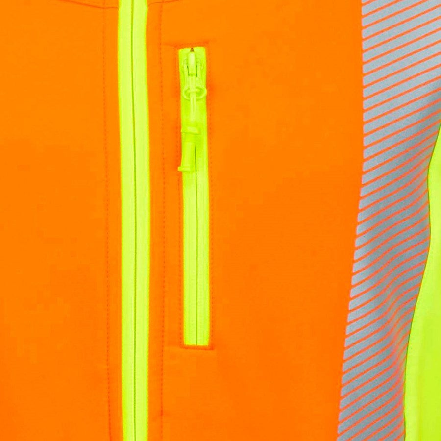 Detailed image High-vis softshell jacket softl. e.s.motion 2020 high-vis orange/high-vis yellow