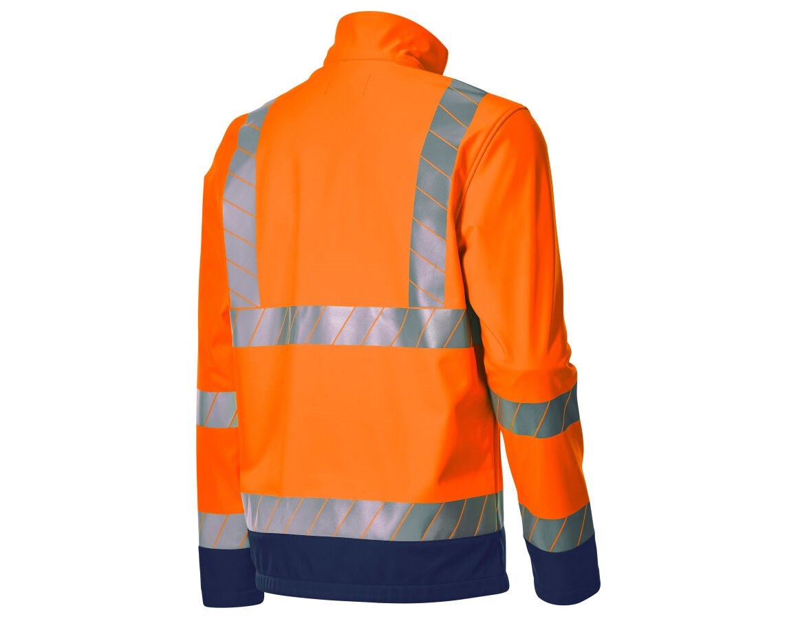 Secondary image High-vis softshell jacket e.s.line.core high-vis orange/navy
