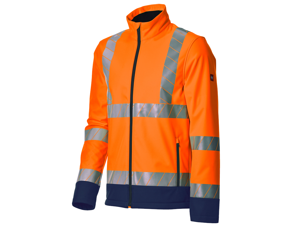 Primary image High-vis softshell jacket e.s.line.core high-vis orange/navy