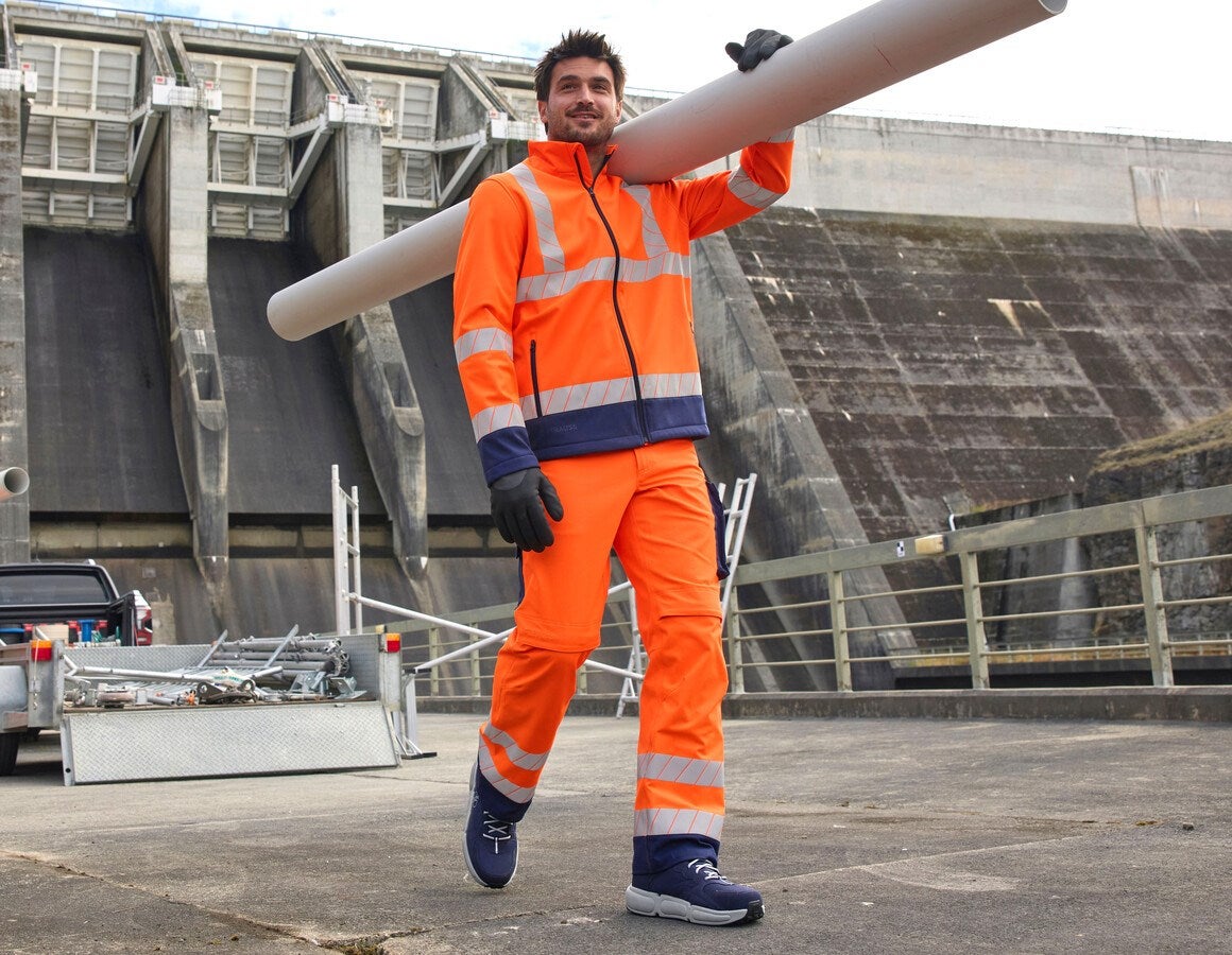 Additional image 4 High-vis softshell jacket e.s.line.core high-vis orange/navy