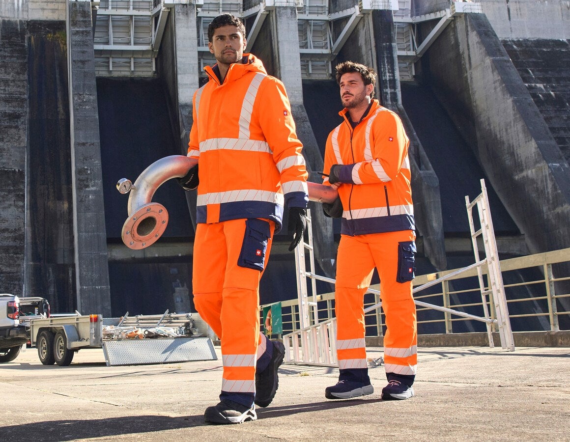 Additional image 5 High-vis softshell jacket e.s.line.core high-vis orange/navy