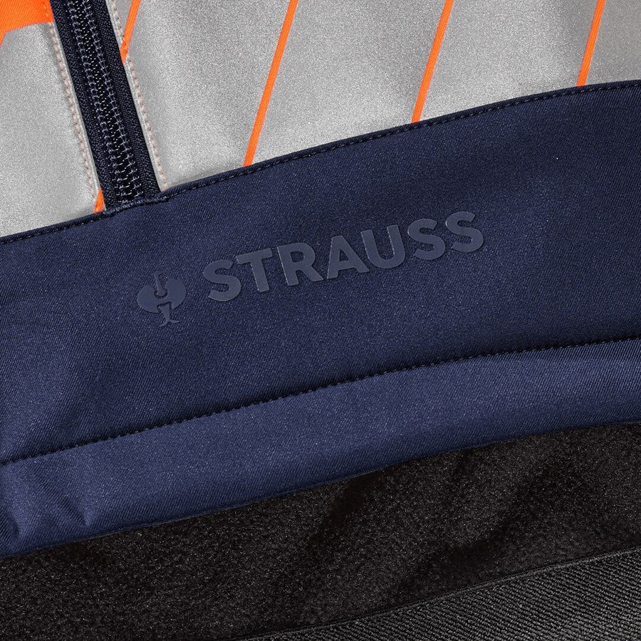 Detailed image High-vis softshell jacket e.s.line.core high-vis orange/navy