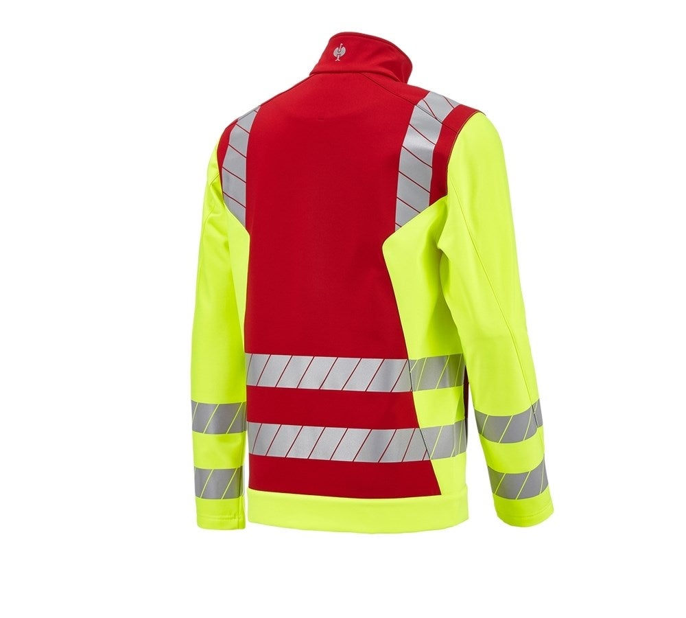 Secondary image High-vis softshell jacket e.s.motion 24/7 red/high-vis yellow