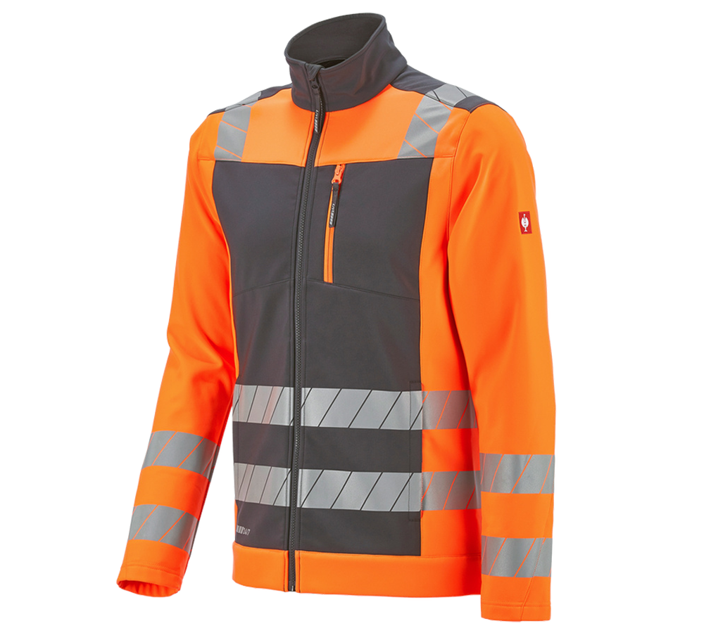 Primary image High-vis softshell jacket e.s.motion 24/7 anthracite/high-vis orange