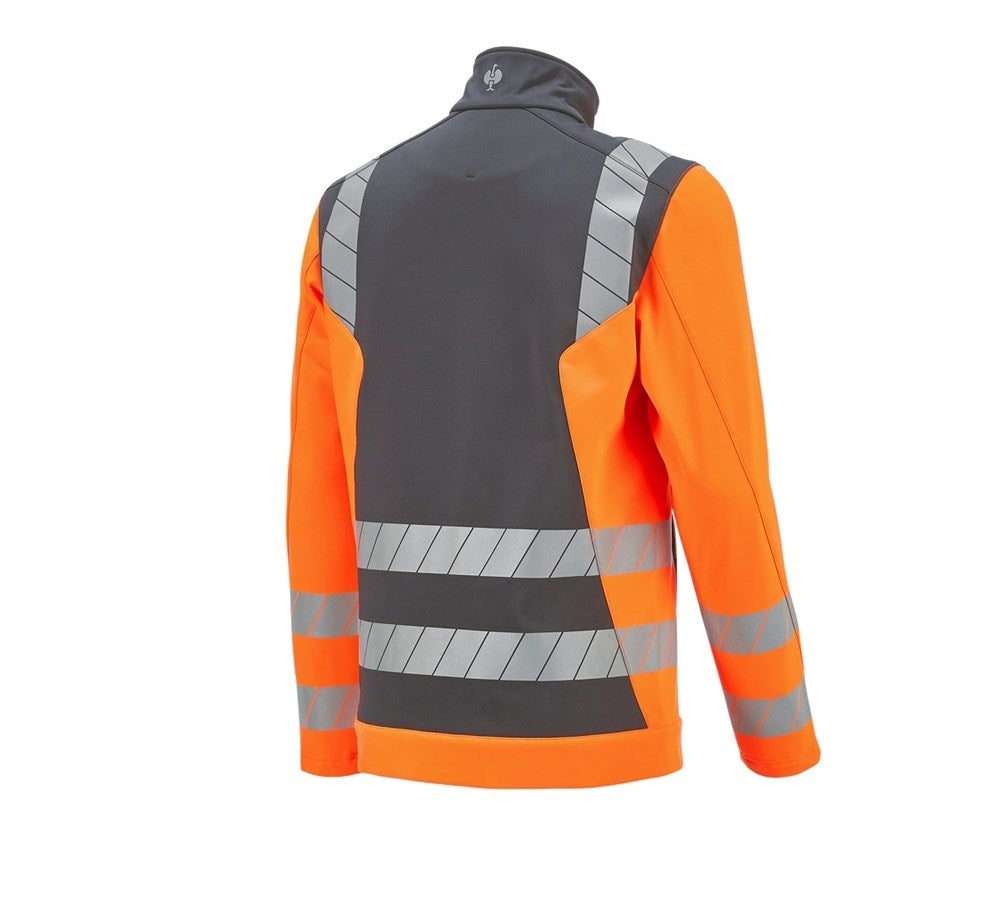 Secondary image High-vis softshell jacket e.s.motion 24/7 anthracite/high-vis orange