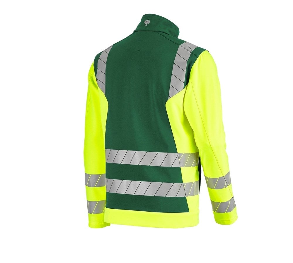 Secondary image High-vis softshell jacket e.s.motion 24/7 green/high-vis yellow
