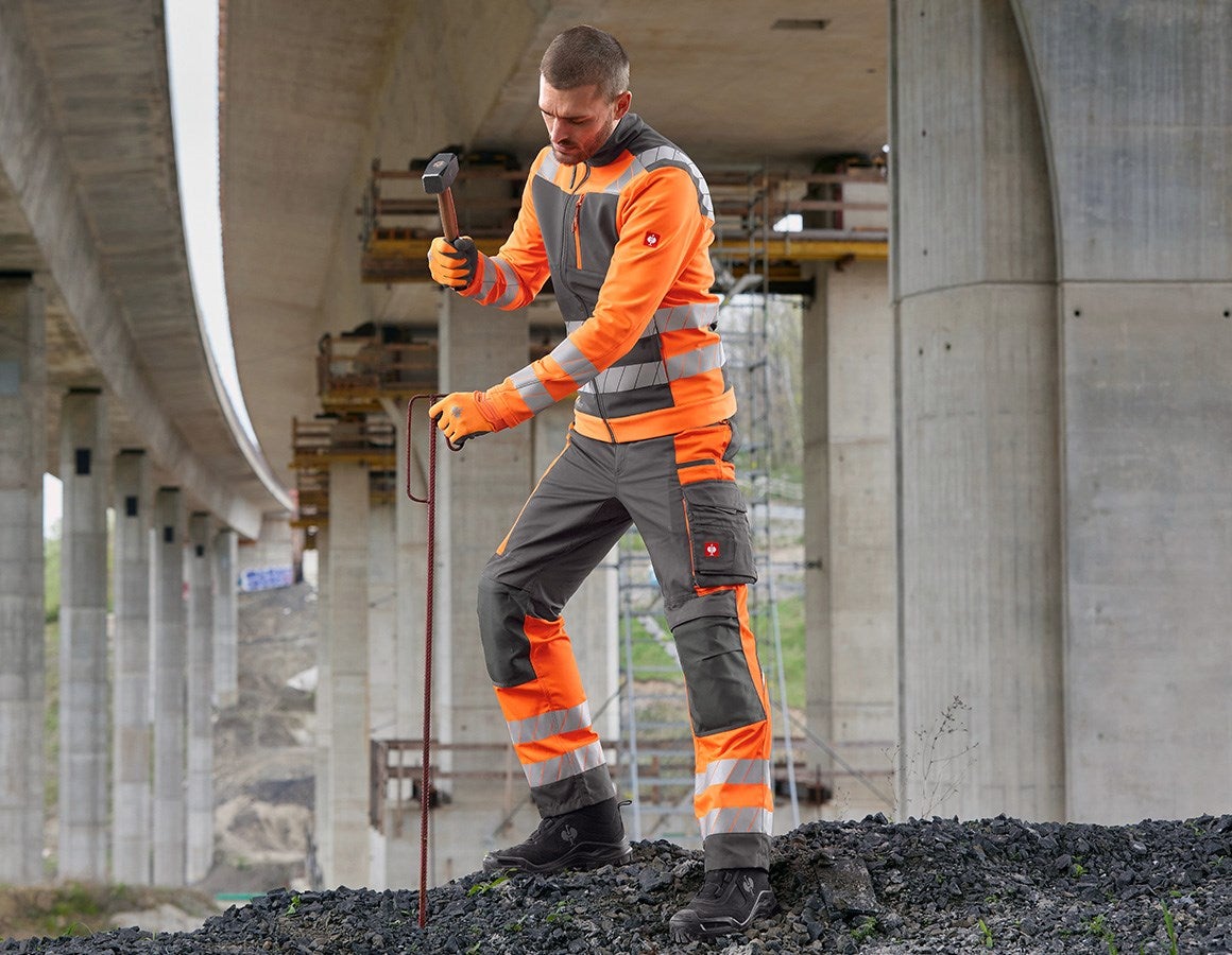 Additional image 3 High-vis softshell jacket e.s.motion 24/7 anthracite/high-vis orange