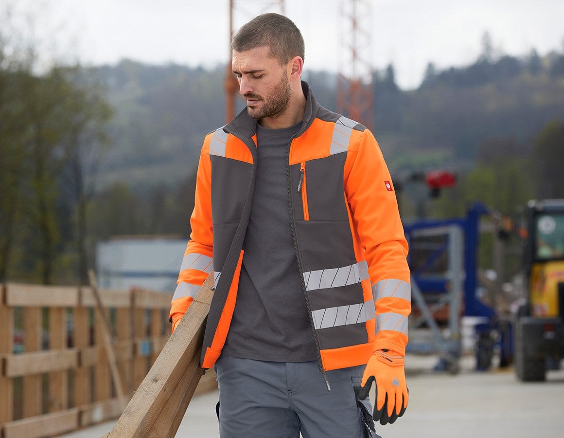 Additional image 5 High-vis softshell jacket e.s.motion 24/7 anthracite/high-vis orange