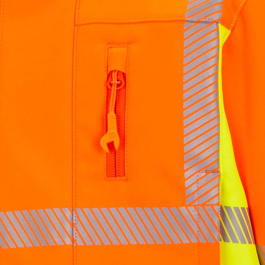 Detailed image High-vis winter softsh. jacket e.s.motion 2020,c high-vis orange/high-vis yellow