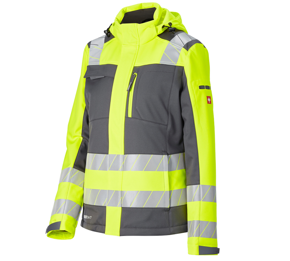 Primary image High-vis winter soft. jacket e.s.motion 24/7,lad. anthracite/high-vis yellow
