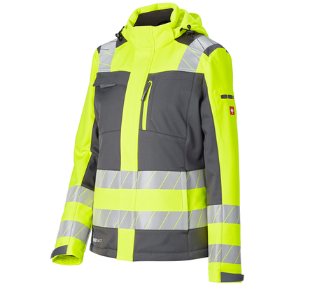 Primary image High-vis winter soft. jacket e.s.motion 24/7,lad. anthracite/high-vis yellow