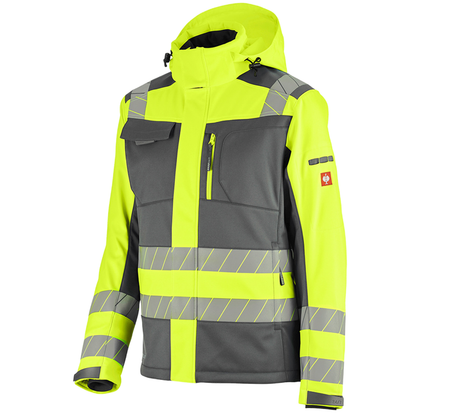Primary image High-vis winter softshell jacket e.s.motion 24/7 anthracite/high-vis yellow