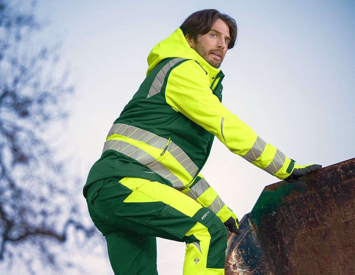 Additional image 1 High-vis winter softshell jacket e.s.motion 24/7 green/high-vis yellow