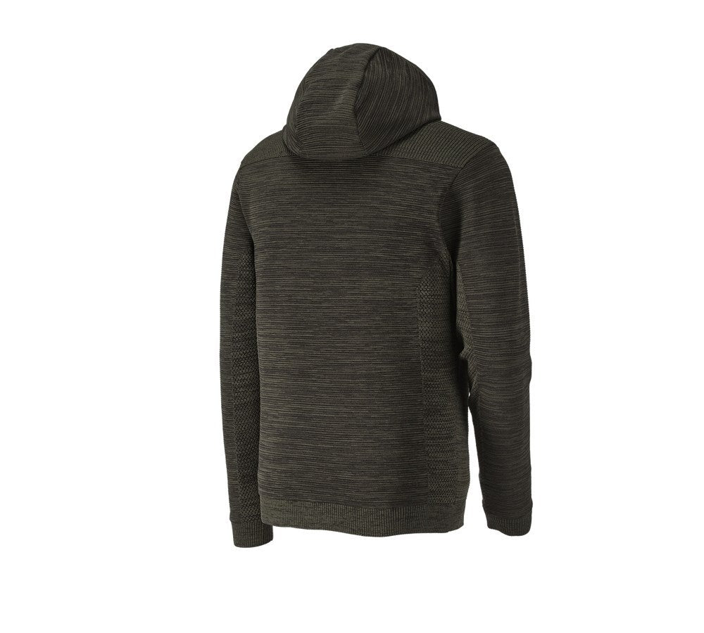Secondary image Windbreaker hooded knitted jacket e.s.motion ten disguisegreen melange
