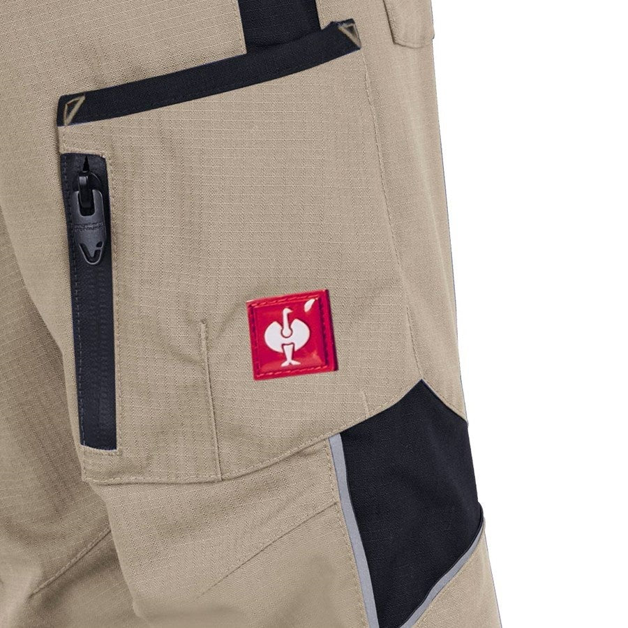 Detailed image Winter trousers e.s.vision, children's clay/black