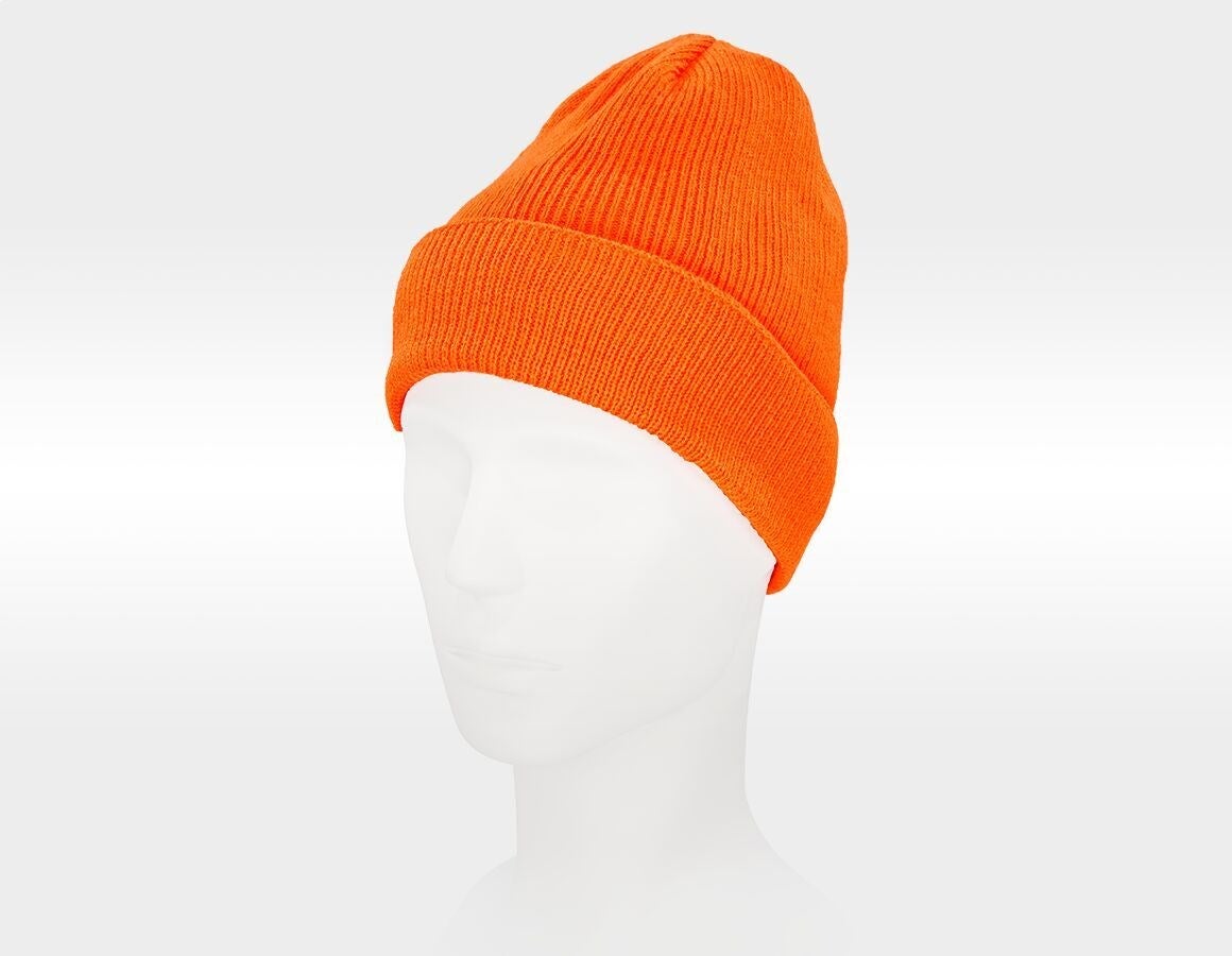 Main action image Winter knitted hat Neon orange
