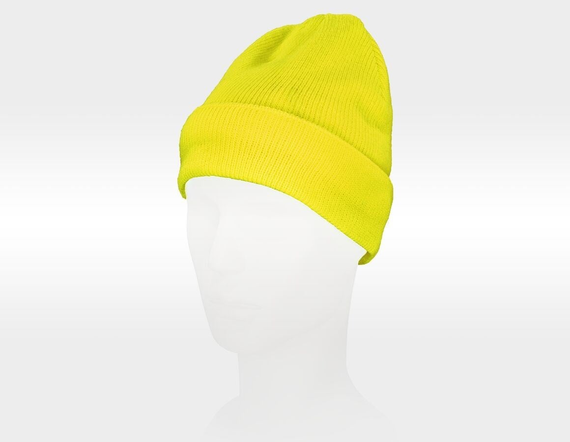 Main action image Winter knitted hat Neon yellow