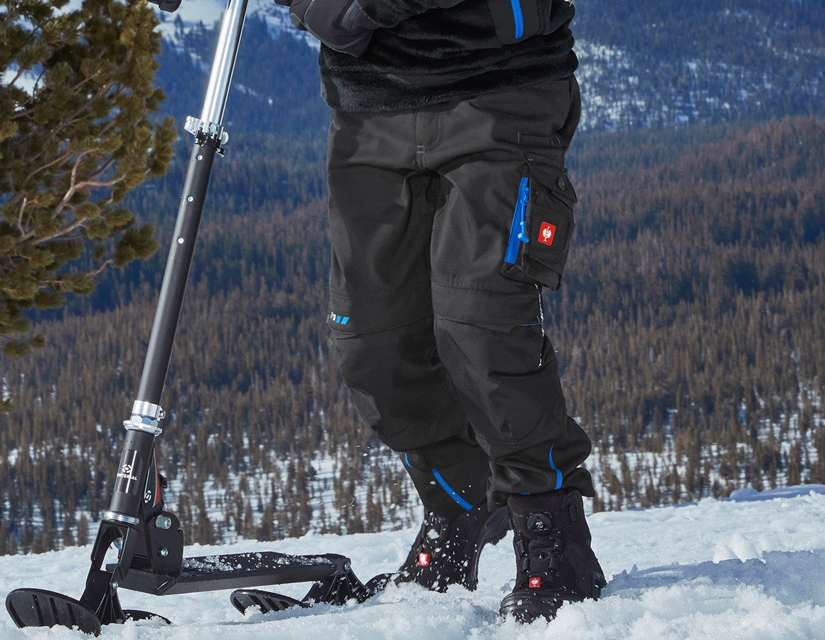 Main action image Winter trousers e.s.motion 2020, children's graphite/gentianblue