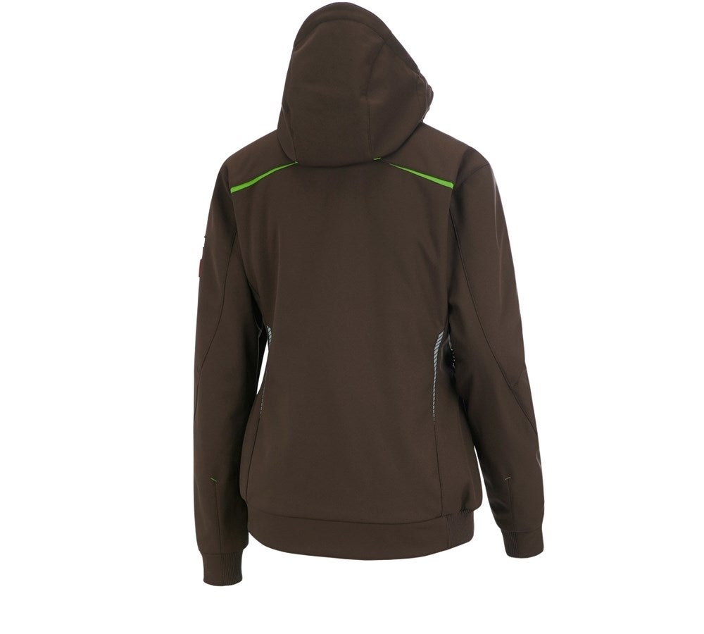 Secondary image Winter softshell jacket e.s.motion 2020, ladies' chestnut/seagreen