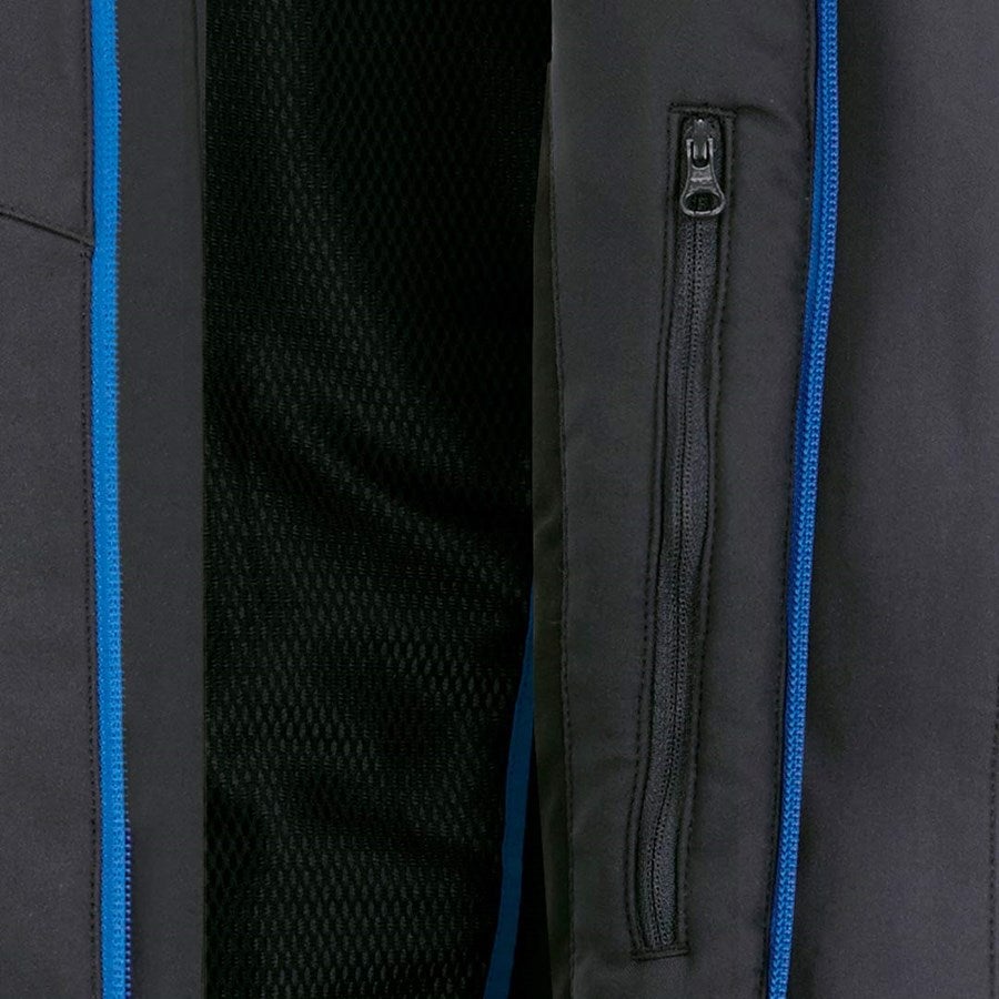 Detailed image Winter softshell jacket e.s.motion 2020, men's graphite/gentianblue