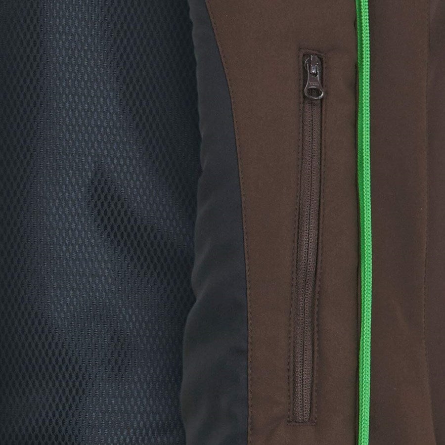 Detailed image Winter softshell jacket e.s.motion 2020, men's chestnut/seagreen