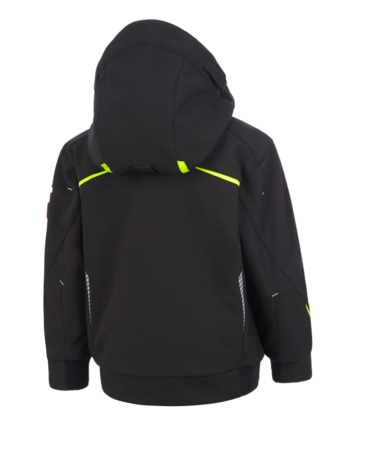 Secondary image Winter softshell jacket e.s.motion 2020,children's black/high-vis yellow/high-vis orange