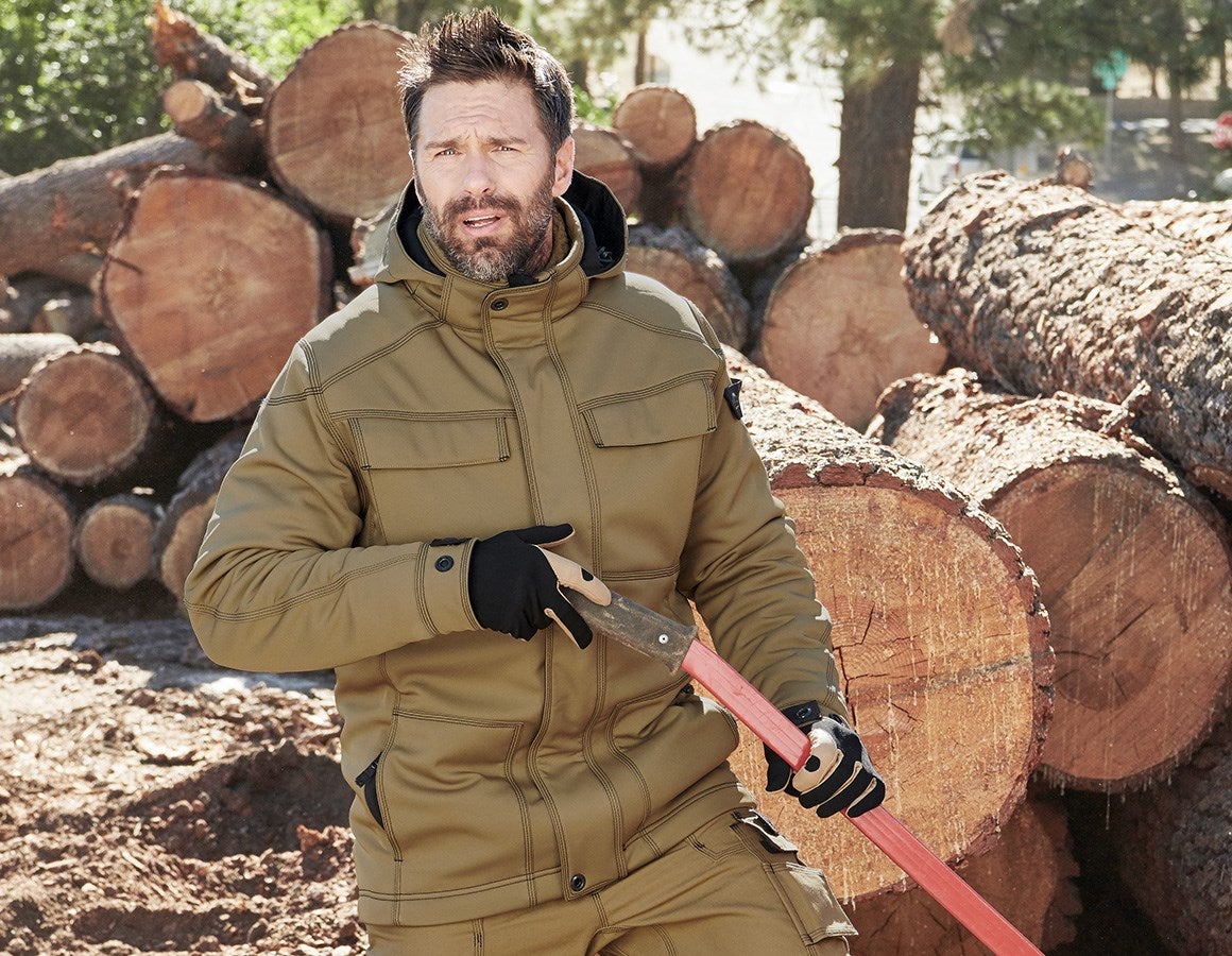 Main action image Winter softshell jacket e.s.roughtough walnut