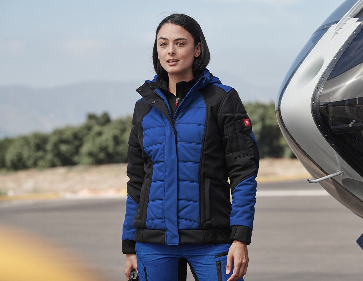 Main action image Winter softshell jacket e.s.vision, ladies' royalblue/black