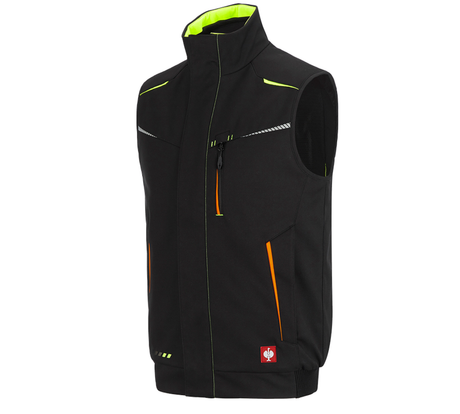 Primary image Winter softshell bodywarmer e.s.motion 2020 black/high-vis yellow/high-vis orange