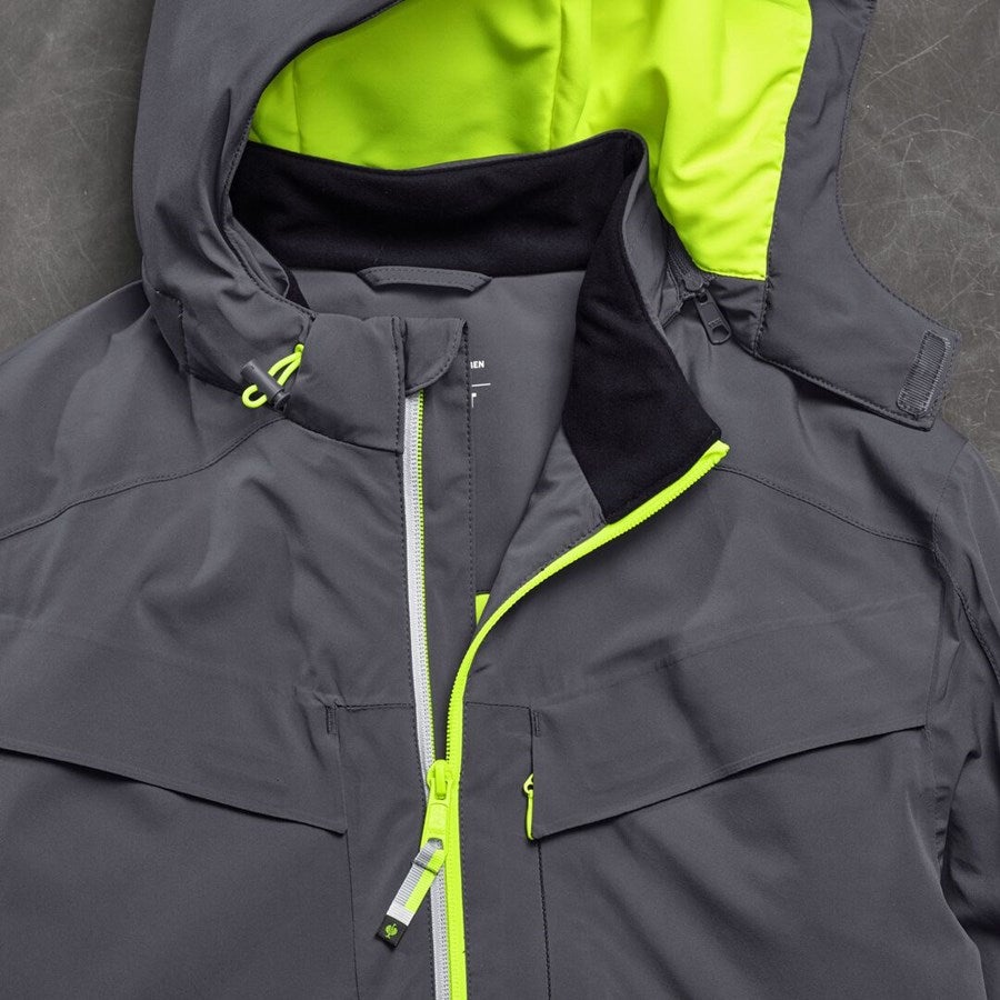 Detailed image Winter jacket e.s.ambition anthracite/high-vis yellow