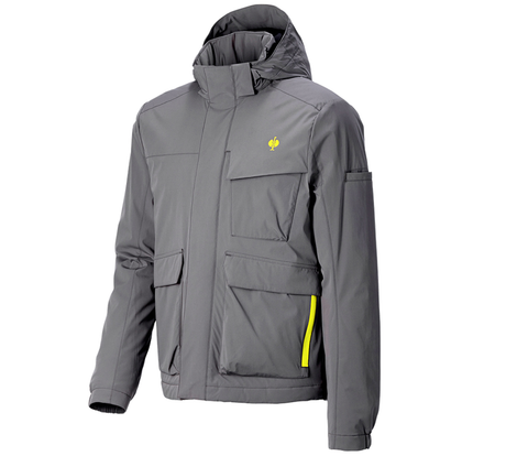 Primary image Winter jacket e.s.trail basaltgrey/acid yellow