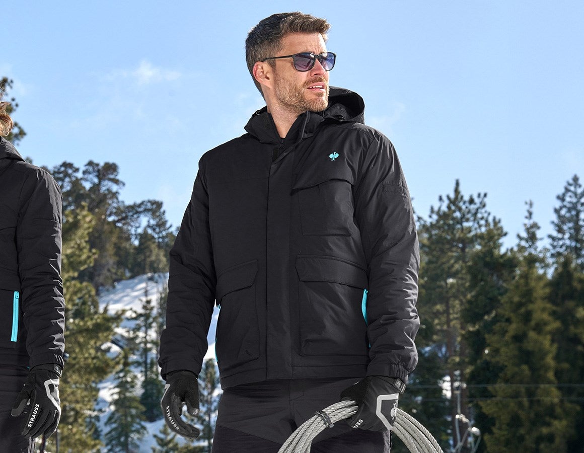 Additional image 1 Winter jacket e.s.trail black/lapisturquoise