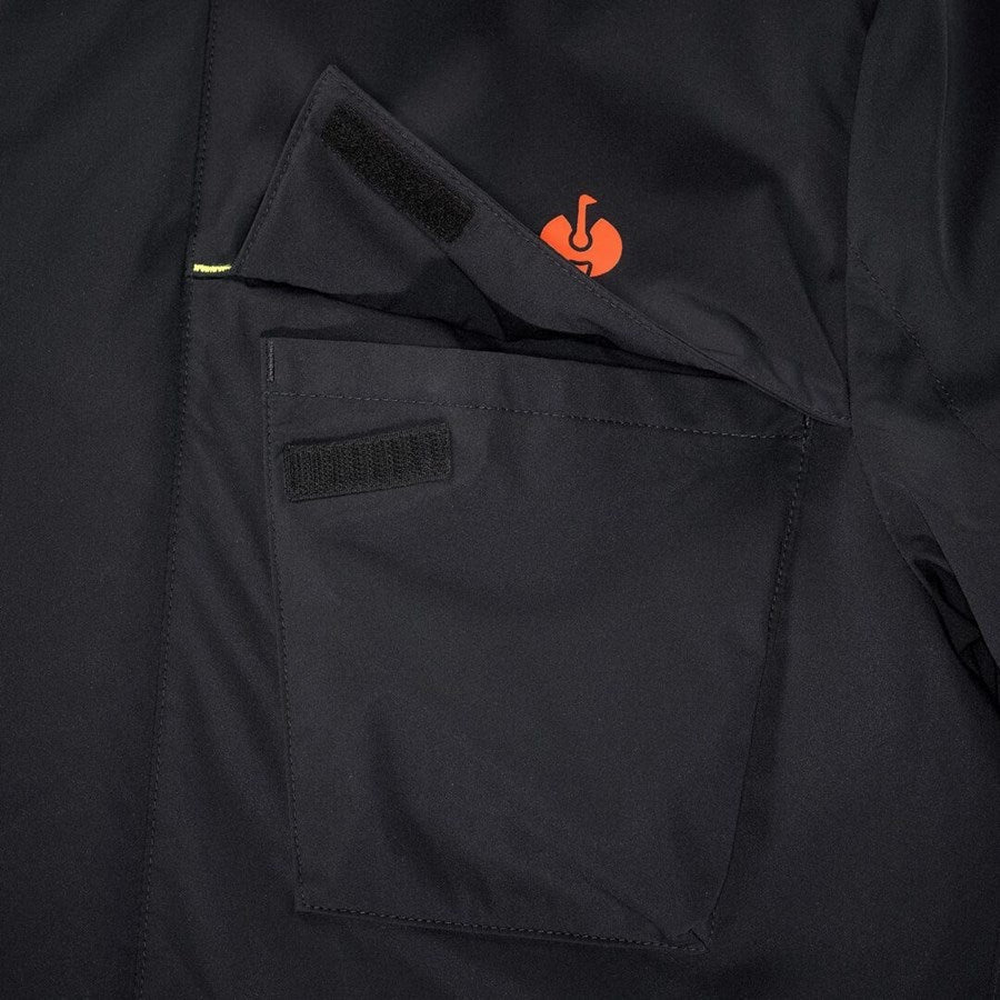 Detailed image Winter jacket e.s.trail black/anthracite/high-vis orange/high-vis yellow