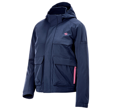 Primary image Winter jacket e.s.trail, ladies' deepblue/tarapink