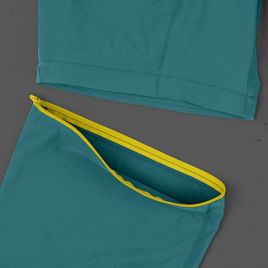 Detailed image Zip-off functional trousers e.s.trail emeraldgreen/chromeyellow